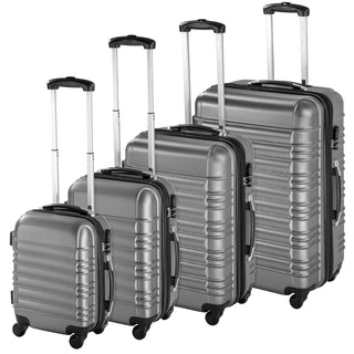 Tectake set of 4 gray ABS suitcases-ultralight travel suitcases, Alodia Store