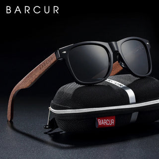 BARCUR High Quality Black women&Male UV400 Wooden Sunglass Shades ALODIA STORE