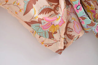 Vintage Peacock Floral Print Alodia Store