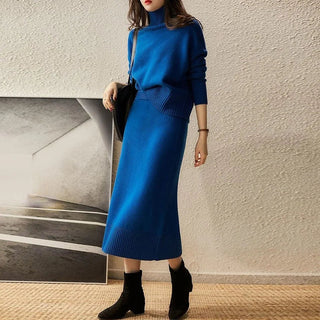 Autumn Knitted suit Korean with skirt two piece skirt set winter2 piece outfit Sweater 2023 Alodia Store