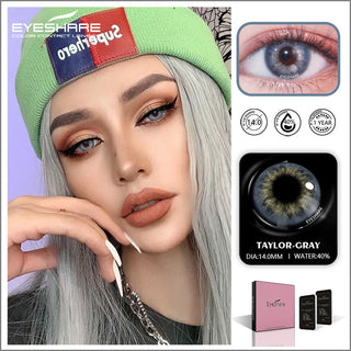EYESHARE Natural Color Lens Eyes 2pcs Color Contact Lenses For Eye Blue Beauty Contact Lenses Eye Yearly Cosmetic Color Lens Alodia Store