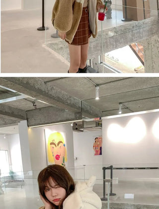 Japanese soft girl cute plus velvet thick hooded sweater ins selling Alodia Store
