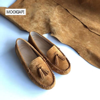 brand high quality women's shoes, 100% real leather, classic women's loafers alodia store