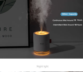 White Snow Mountain Humidifier 500ML Ultrasonic USB Aroma Air Diffuser Soothing Light Aromatherapy Humidificador Home Difusor ALODIA STORE