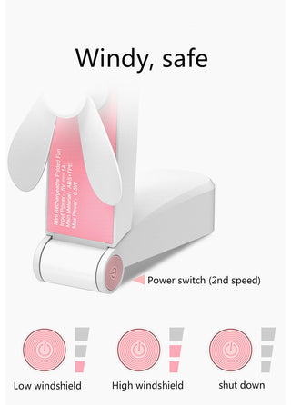 Usb Mini Fold Fan Electric Portable Hold Small vintilador Alodia Store