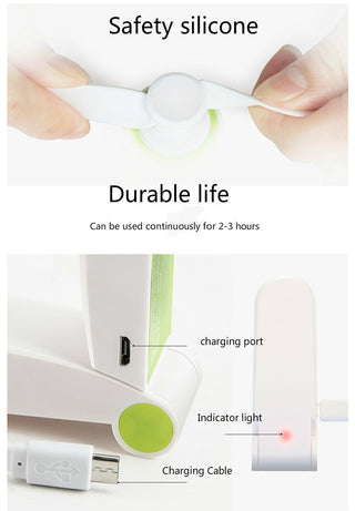 Usb Mini Fold Fan Electric Portable Hold Small vintilador Alodia Store