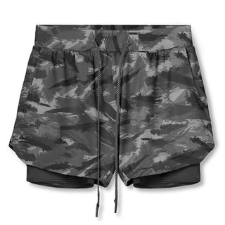 2023 Camo Running Shorts Men 2 In 1 Double-deck Quick Dry GYM Sport Shorts Fitness Jogging Workout Shorts Men Sports Short Pants Alodia Store