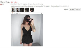 Sling Lace Embroidery V-Neck Sexy Nightdress Alodia Store