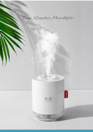 White Snow Mountain Humidifier 500ML Ultrasonic USB Aroma Air Diffuser Soothing Light Aromatherapy Humidificador Home Difusor ALODIA STORE