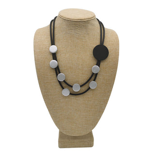 YD&YDBZ Multi Color Round Wooden Short Necklace For Women Punk Style Leather Rope Statement Necklaces Yellow Jewelry Accessories Alodia Store