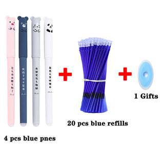 30 Pcs/set 0.35mm Kawaii Erasable Pens for Writing Notebooks Girls Cute alodia store