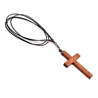 MX001 Catholic Cross necklace Jesus Christ pendant Choker Retro Jewelry style Natural wood necklace Wholesale Amulet Alodia Store