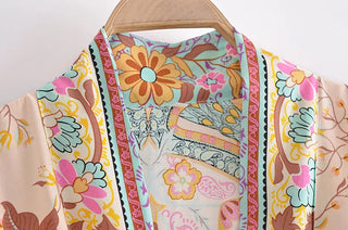 Vintage Peacock Floral Print Alodia Store