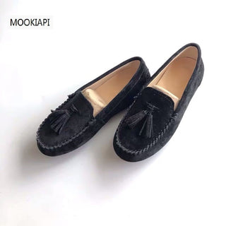 brand high quality women's shoes, 100% real leather, classic women's loafers alodia store