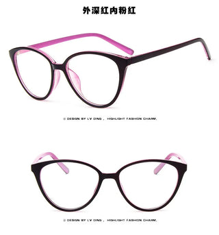 Fashion Women Cat Eye Eyeglasses Frame Men Optical Glasse Frame Retro Eyeglasses Computer Glasses Transparent glasses Alodia Store