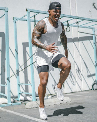 2023 Camo Running Shorts Men 2 In 1 Double-deck Quick Dry GYM Sport Shorts Fitness Jogging Workout Shorts Men Sports Short Pants Alodia Store