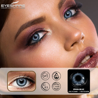 EYESHARE Natural Color Lens Eyes 2pcs Color Contact Lenses For Eye Blue Beauty Contact Lenses Eye Yearly Cosmetic Color Lens Alodia Store
