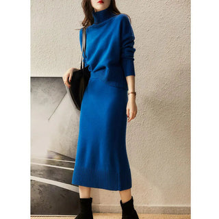 Autumn Knitted suit Korean with skirt two piece skirt set winter2 piece outfit Sweater 2023 Alodia Store