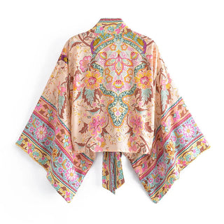 Vintage Peacock Floral Print Alodia Store