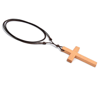 MX001 Catholic Cross necklace Jesus Christ pendant Choker Retro Jewelry style Natural wood necklace Wholesale Amulet Alodia Store