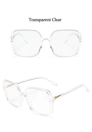 computer blue light glasses Big Square eye glass frame for women Retro vintage clear Women's transparent glasses Optical Frame Alodia Store
