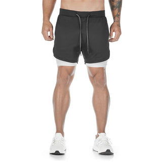 2023 Camo Running Shorts Men 2 In 1 Double-deck Quick Dry GYM Sport Shorts Fitness Jogging Workout Shorts Men Sports Short Pants Alodia Store