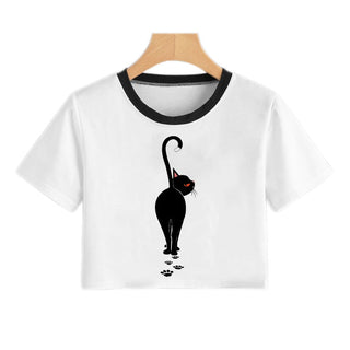 Summer Fashion Harajuku Sexy Tank Crop Top White alodia store