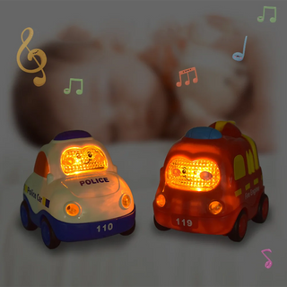 Cartoon Car Toy Plastic Pull Back Cars Model Mobile Vehicle Fire Truck Taxi Boys Girls Toys Educational for Alodia Store