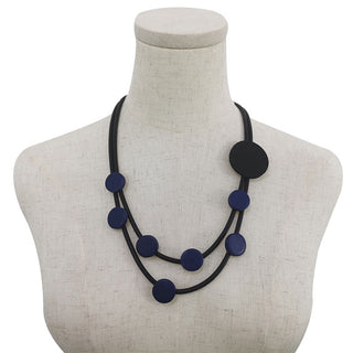 YD&YDBZ Multi Color Round Wooden Short Necklace For Women Punk Style Leather Rope Statement Necklaces Yellow Jewelry Accessories Alodia Store