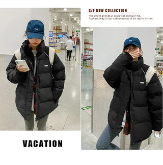 2023 women's parka coat fashion basic cotton down jacket winter Alodia Store