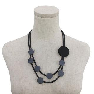 YD&YDBZ Multi Color Round Wooden Short Necklace For Women Punk Style Leather Rope Statement Necklaces Yellow Jewelry Accessories Alodia Store