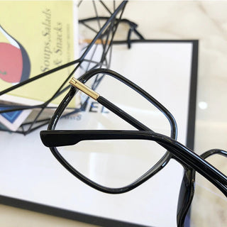 computer blue light glasses Big Square eye glass frame for women Retro vintage clear Women's transparent glasses Optical Frame Alodia Store
