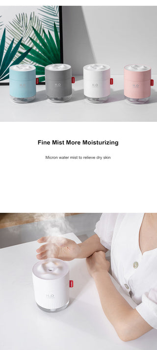 White Snow Mountain Humidifier 500ML Ultrasonic USB Aroma Air Diffuser Soothing Light Aromatherapy Humidificador Home Difusor ALODIA STORE