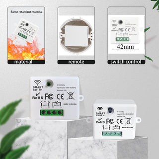 Wireless Smart Switch Light 433Mhz RF 86 Wall Panel Switch with Remote Control Mini Relay Receiver 220V Home Led Light Lamp Fan alodia store