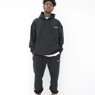 Solid Black Casual Hoodie Mens Cotton Sweatshirt Gyms Fitness Workout Pullover Autumn New Male Slim Hooded Jacket Tops Clothing Alodia Store