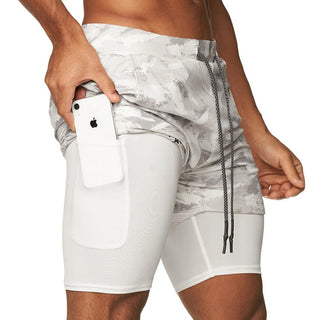 2023 Camo Running Shorts Men 2 In 1 Double-deck Quick Dry GYM Sport Shorts Fitness Jogging Workout Shorts Men Sports Short Pants Alodia Store