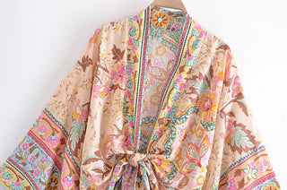 Vintage Peacock Floral Print Alodia Store