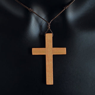 MX001 Catholic Cross necklace Jesus Christ pendant Choker Retro Jewelry style Natural wood necklace Wholesale Amulet Alodia Store