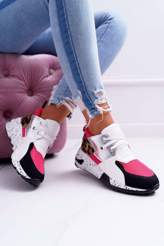 Women Sneakers Lace-Up Sports Shoes for Leopard alodia store