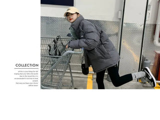 2023 women's parka coat fashion basic cotton down jacket winter Alodia Store