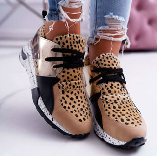Women Sneakers Lace-Up Sports Shoes for Leopard alodia store
