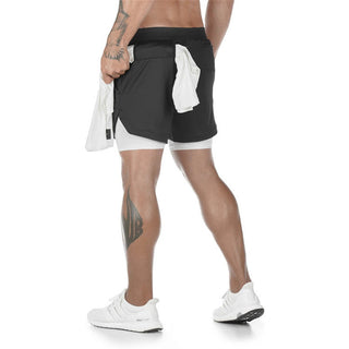 2023 Camo Running Shorts Men 2 In 1 Double-deck Quick Dry GYM Sport Shorts Fitness Jogging Workout Shorts Men Sports Short Pants Alodia Store