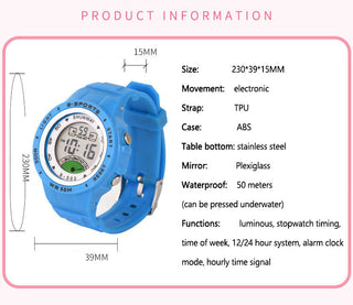 UTHAI CE02 Kids Children's Watch Electronic Quartz WristWatch for Boy Girl 50m Waterproof Student Sports Watches Colorful reloj Alodia Store