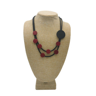 YD&YDBZ Multi Color Round Wooden Short Necklace For Women Punk Style Leather Rope Statement Necklaces Yellow Jewelry Accessories Alodia Store