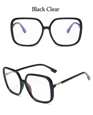 computer blue light glasses Big Square eye glass frame for women Retro vintage clear Women's transparent glasses Optical Frame Alodia Store