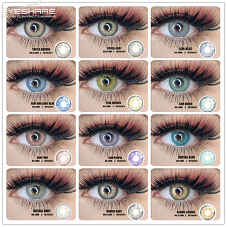 EYESHARE Eye Contacts 1pair YUCCA Series Gray Color Lenses Colored Contact Lens Beauty Eyes Cosmetic Eyecontact Contactlen Alodia Store