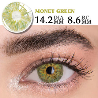 Bio-essence 1 Pair Colored Contact Lenses for Eyes Russian Girl Blue Lenses Monet Green Eye Lenses Big Eye Fashion Lenses Alodia Store