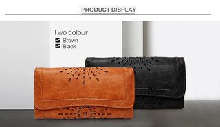 Leather handbag Practical Women Purses Vintage Long Wallets Alodia Store