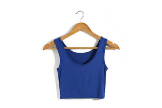 Summer Women Sexy Crop Tops Slim Short Women Sleeveless U Croptops Ladies Tank Tops Female Crop Tops Tube Vest 7 Colours alodia store