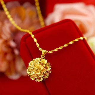Flower Pendant Necklace Wedding Bridal Jewelry Accessories Alodia Store